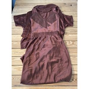 Laise Adzer 3 Piece 100% Silk Skirt Set One Size Women’s Rust